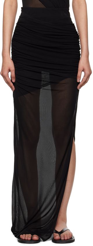 Black Tiroi Maxi Skirt