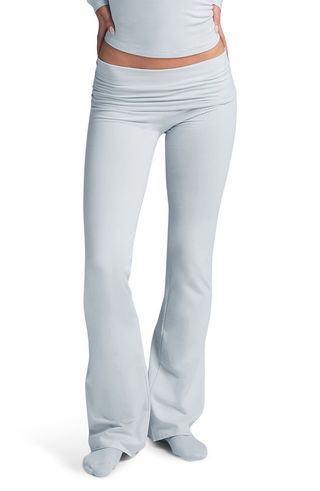 Stretch Cotton Jersey Foldover Pants