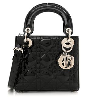 Christian Dior Patent Cannage Mini Lady Dior Black