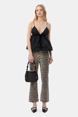 Leopard Betzy Cropped Jeans