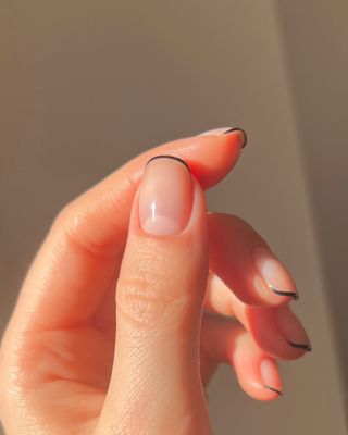 Fun French manicure, one of the biggest 2025 spring nail trends