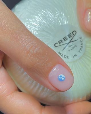 Micro nail art, one of the biggest 2025 spring nail trends