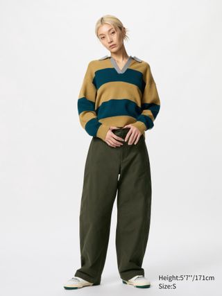 Jersey Barrel Leg Trousers