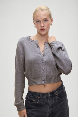 Dudley Knit Cardigan - Rain Cloud