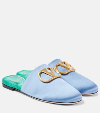 Vlogo Signature Satin Slippers