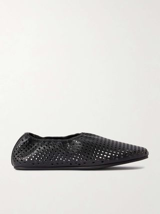 Perforated Leather Ballet Flats