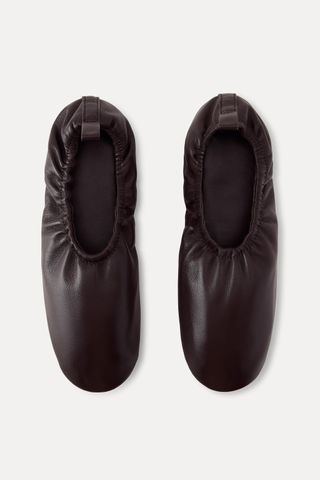 100% Leather Ballerina Flats