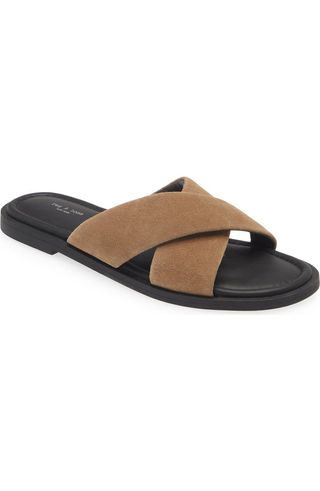 Geo Cross Strap Slide Sandal