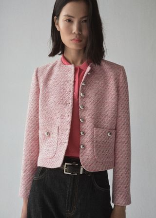 Fitted Tweed Jacket - Women | Mango Usa