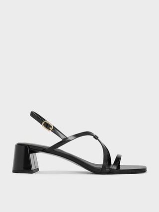 Strappy Block-Heel Slingback Sandals