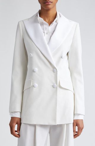 Double Breasted Satin Tuxedo Jacket