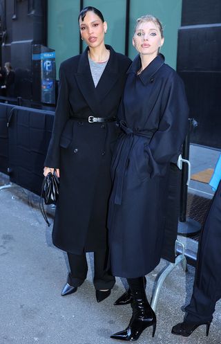 Nara Smith and Elsa Hosk at Calvin Klein F/W 25 show