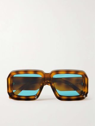 + Paula's Ibiza Square-Frame Tortoiseshell Acetate Sunglasses