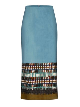 Atira Printed Cotton Midi Skirt