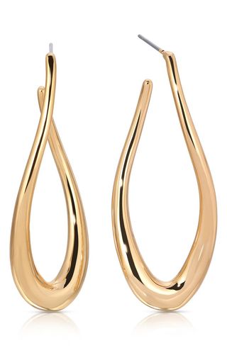 Curvacious Oval Hoop Earrings