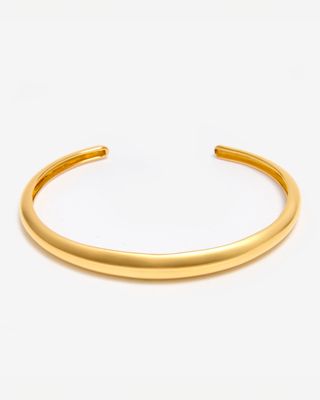 Gold Signature Cuff Bangle