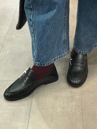 Black M&S loafers