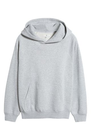 Fleece Detail Oversize Raglan Hoodie