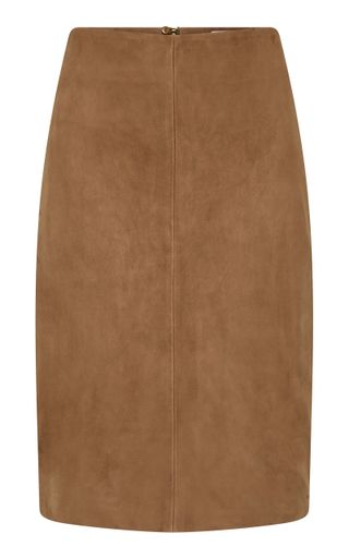 Suede Pencil Skirt