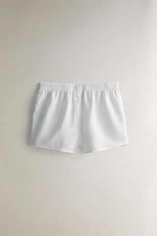 Linen Shorts With Buttons