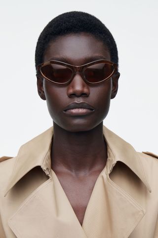 Angular Cat-Eye Sunglasses