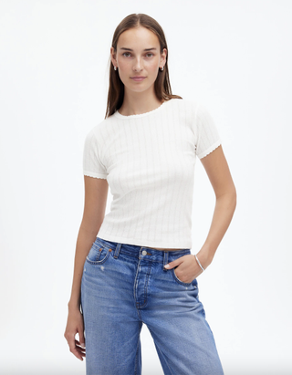 Pointelle Slim-Fit Tee