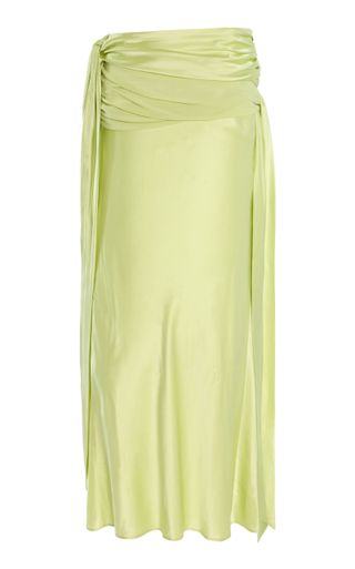 Knotted Silk Maxi Skirt