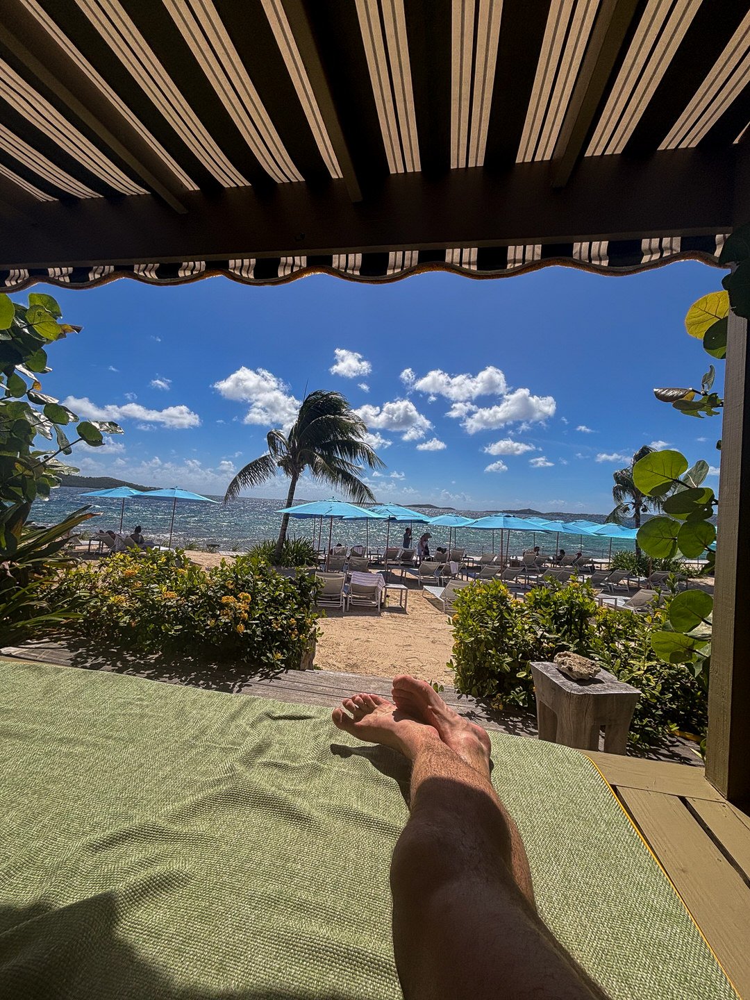 the beach at Lovango Resort USVI