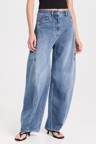 Tibi Classic Wash Denim Sid Jeans