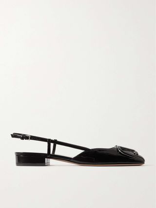 Vlogo Patent-Leather Slingback Flats