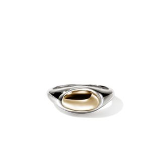 Pebble Ring, Sterling Silver, Gold|rzz987477