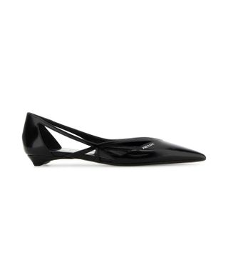 Prada, Black Leather Ballerinas