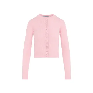 Prada, Crewneck Button-Up Cardigan