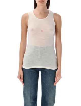 Saint Laurent , Cassandre Sleeveless Tank Top