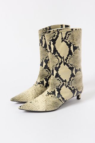 Jil Sander Snake-Effect Leather Boots (36 Eu, 37 Eu & 38 Eu)