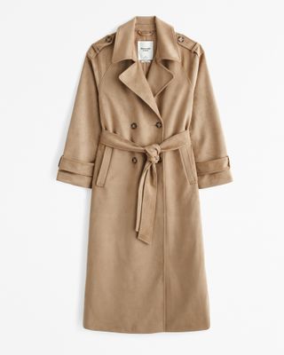 abercrombie, Faux Suede Trench Coat