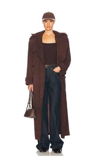 Suede Trench Coat