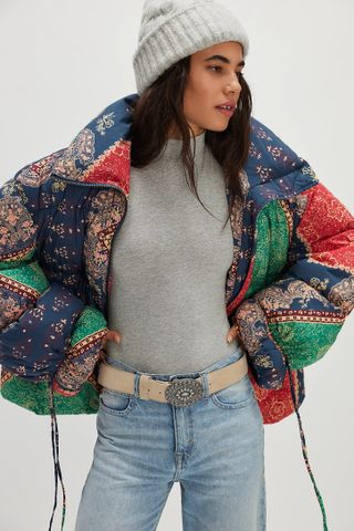 Free People, Printed Cotton Candy Puffer