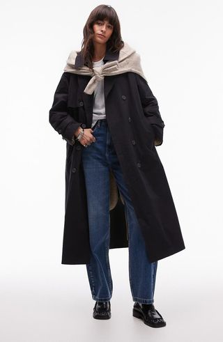 High Pile Fleece Lined Trench Coat