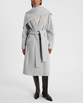 Express, Belted Wrap Scarf Coat