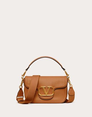 Valentino Garavani Alltime Grainy Calfskin Shoulder Bag