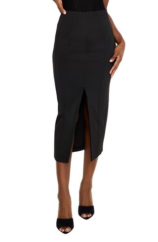 Good American Reversible Neoprene Pencil Midi Skirt