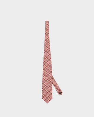 1990s Lorenzo 1964 Red Patterned Tie