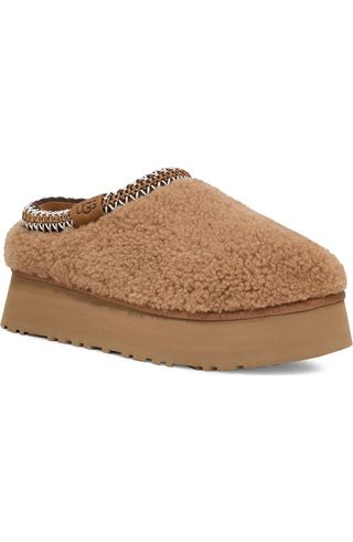 Tazz Maxi Curly Genuine Shearling Platform Slipper