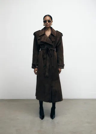 DeSavary, Suede Trench Coat 