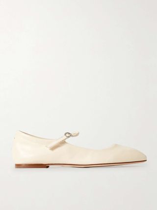 Uma Leather Mary Jane Ballet Flats