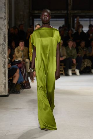 Dries Van Noten green dress spring summer 2025