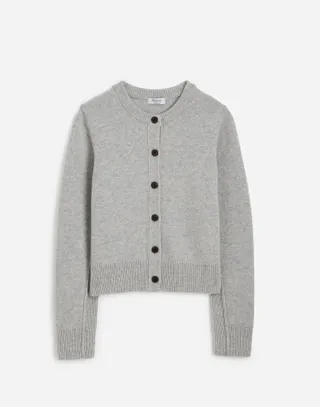 Madewell Cashmere Button-Front Cardigan Sweater