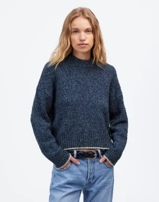 Madewell Eyelash-Yarn Crewneck Sweater