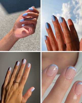 Spring nail colours soft blue